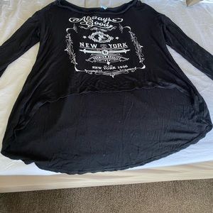 Cloudless black high low shirt